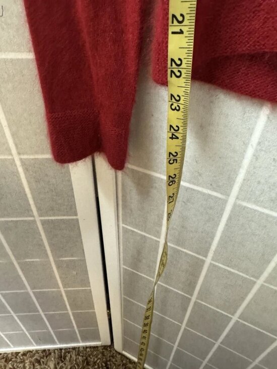 Sarah Spencer,Woman,Sweater Cashmere Red+Skirt Black Rayon Set,Sz S,Long Sleeve! - Picture 12 of 13